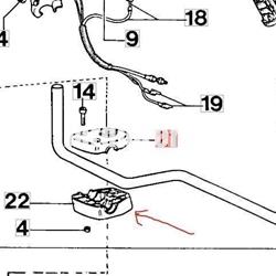 Abrazadera inferior manillar desbrozadoras Efco (4191229) - Imagen 2