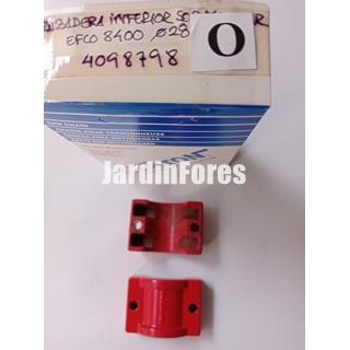 Abrazadera inferior manillar tubo 28mm desbrozadoras Efco (4098798) - Imagen 1