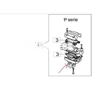 Abrazadera inferior manillar tubo 28mm desbrozadoras Efco (4098798) - Imagen 2