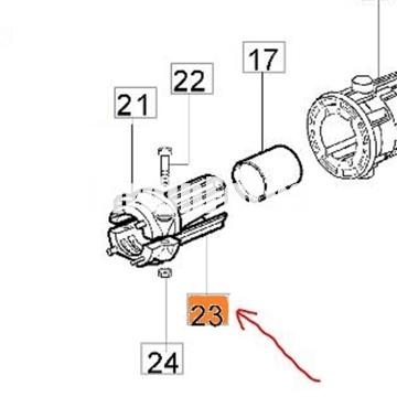 Abrazadera inferior para tubo de 26mm (61250022AR) - Imagen 2