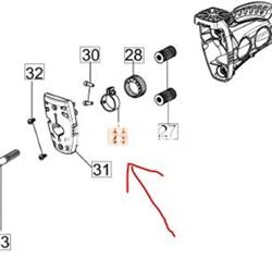 Abrazadera metalica tubo de 28mm carenado (61350011R) - Imagen 2