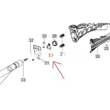 Abrazadera metalica tubo de 28mm carenado (61350011R) - Imagen 2