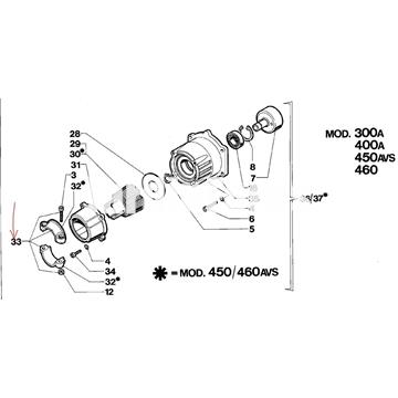 Abrazadera metálica tubo de 28mm King 40 - Efco 400 (4098835) - Imagen 2