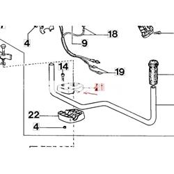 Abrazadera superior manillar desbrozadoras Efco (4191230) - Imagen 2
