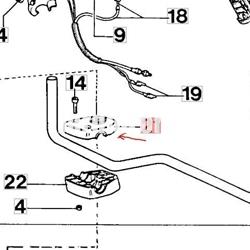 Abrazadera superior manillar desbrozadoras Efco (4191230) - Imagen 2
