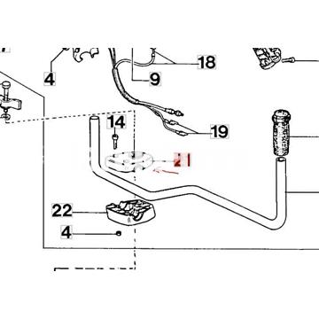 Abrazadera superior manillar desbrozadoras Efco (4191230) - Imagen 2