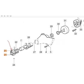 Abrazadera superior para tubo de 28mm (4196062 o 61200192AR) - Imagen 2
