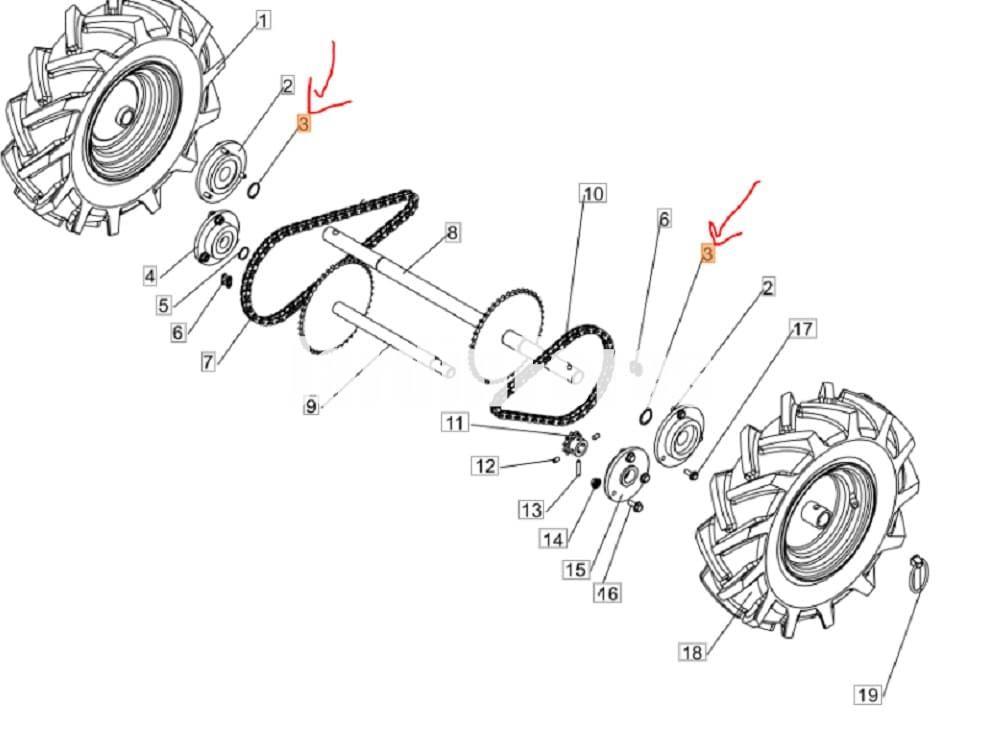 Anillo Seeger para desbrozadoras de ruedas Oleo-Mac (PB0301070007) - Imagen 2