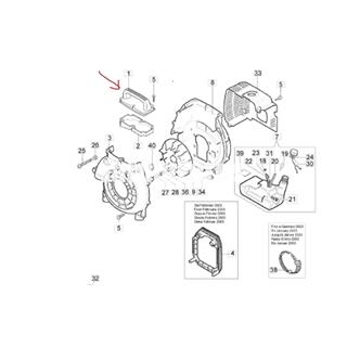 Asa tapa superior soplador Oleo-Mac BV 162 - Imagen 1