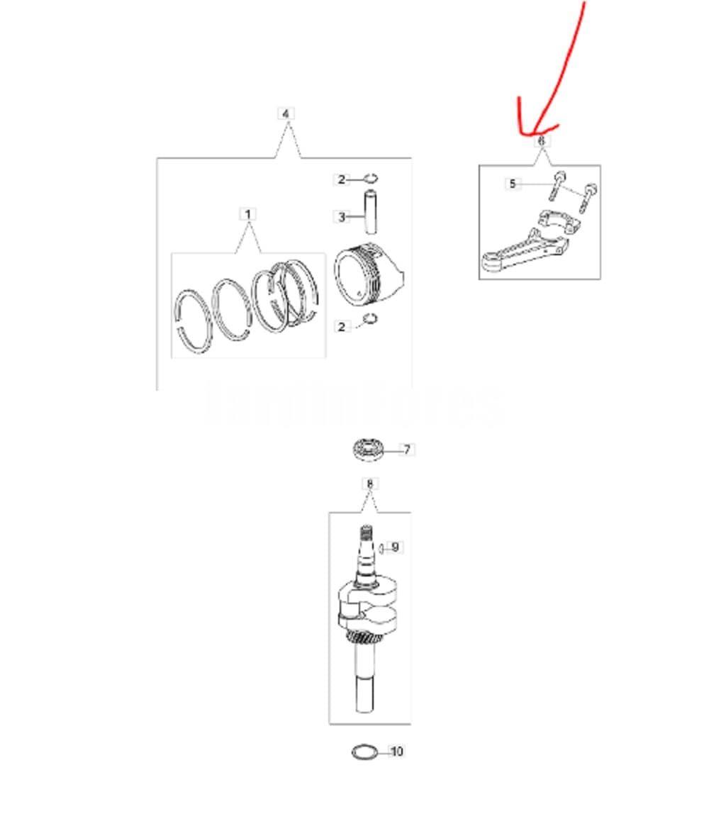 Biela motor Emak K40-K50 Oleo-Mac (L66150079) - Imagen 2