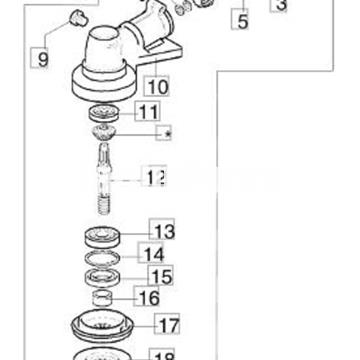 Cabezal engranajes completo D.28 desbrozadoras Oleo-Mac (61350149AR) - Imagen 2
