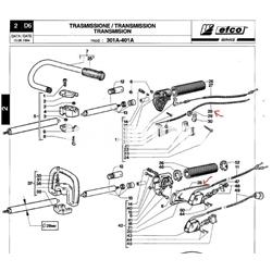 Cable acelerador desbrozador Efco 410 (4100253) - Imagen 2