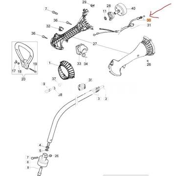 Cable acelerador desbrozadoras Oleo-Mac (61130006) - Imagen 2