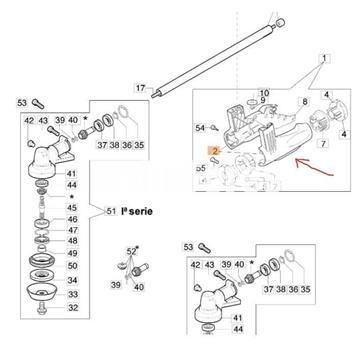 Carcasa derecha o exterior soporte manillar desbrozadoras Oleo-Mac (61040114) - Imagen 2