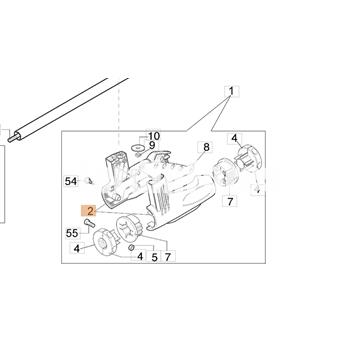Carcasas soporte manillar desbrozadoras Oleo-Mac y Efco (61040154) - Imagen 1