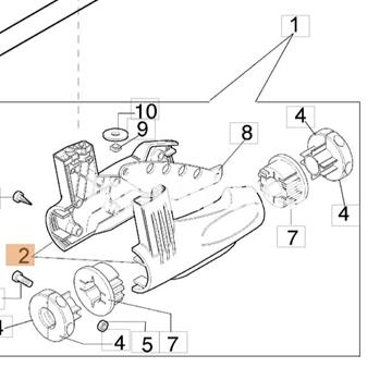 Carcasas soporte manillar desbrozadoras Oleo-Mac y Efco (61040154) - Imagen 1