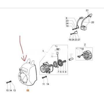 Carter protector tapa arranque Efco (61060018) - Imagen 2