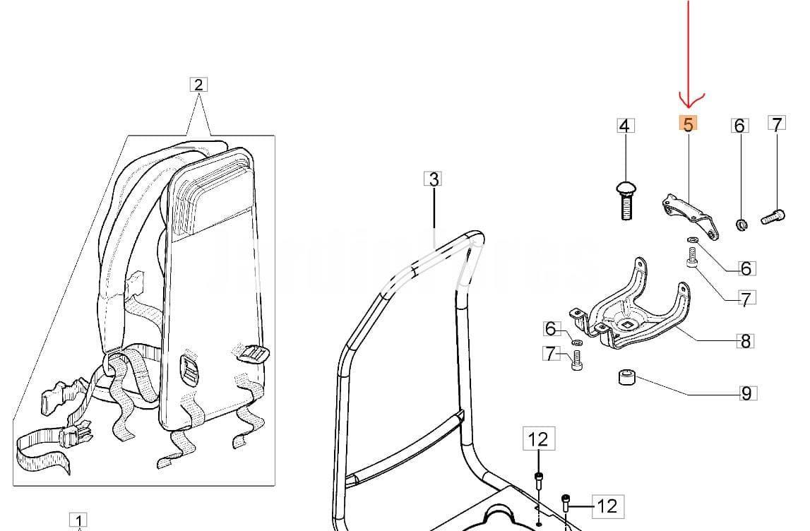 Chapa fijación soporte motor desbrozadora mochila (62040024) - Imagen 2