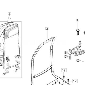 Chapa fijación soporte motor desbrozadora mochila (62040024) - Imagen 2
