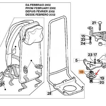 Chapa soporte rodamiento bastidor desbrozadoras mochila Oleo-Mac (043300034) - Imagen 2