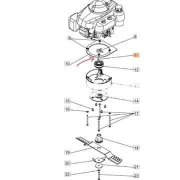 Chaveta eje motor para desbrozadoras de ruedas Oleo-Mac (PB0301040001) - Imagen 2