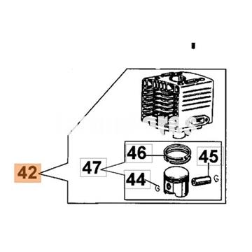 Cilindro completo motobomba Oleo-Mac SC33 - Imagen 1