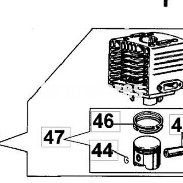 Cilindro completo motobomba Oleo-Mac SC33 - Imagen 1