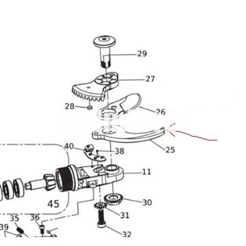 Contra cuchilla recambio tijera poda Irega IRG23 - Imagen 1