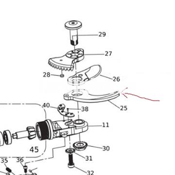 Contra cuchilla recambio tijera poda Irega IRG23 - Imagen 1
