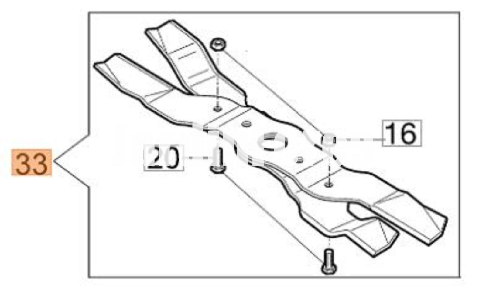 Cuchilla doble en forma de X cortacésped Oleo-Mac LUX 55 (8203355CR) - Imagen 1