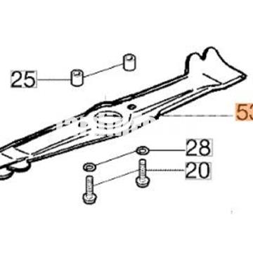Cuchilla sencilla cortacésped Oleo-Mac LUX 55 (8203141R) - Imagen 1