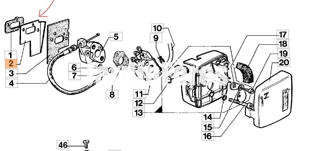 Deflector escape cortasetos Oleo-Mac(4151134) - Imagen 2