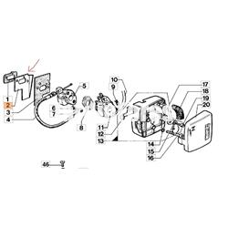 Deflector escape cortasetos Oleo-Mac(4151134) - Imagen 2