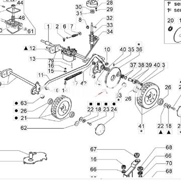 Disco interior cubre rueda trasera cortacésped Oleo-Mac (8200089) - Imagen 2