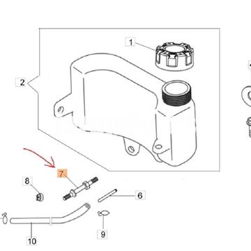 Distanciador tanque combustible Emak de Oleo-Mac (L66150239) - Imagen 2