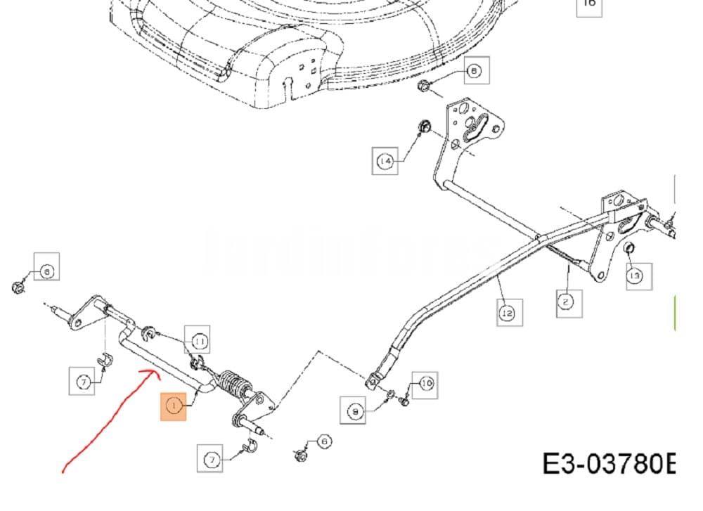 Eje delantero cortacésped Oleo-Mac (C68702368637) - Imagen 2