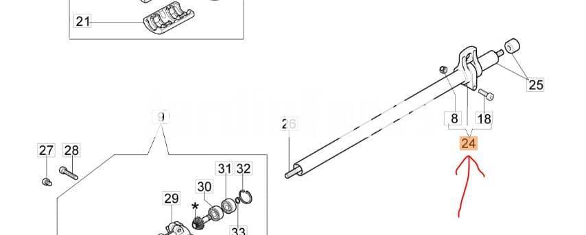 Enganche arnés para tubos 24mm (61170068 o 61170175R) - Imagen 2