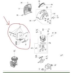 Escape desbrozador Oleo-Mac BC 420 T(61250194R) - Imagen 2