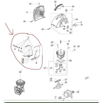 Escape desbrozador Oleo-Mac BC 420 T(61250194R) - Imagen 2