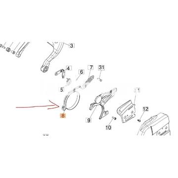 Fleje freno motosierras Oleo-Mac GS650-651 (50250046R) - Imagen 1