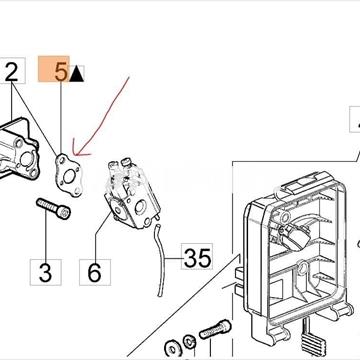 Junta carburador desbrozadoras Oleo-Mac(61200196AR) - Imagen 2