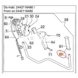 Manillar desbrozadora Oleo-Mac BC420T version moderna (61250296R) - Imagen 1
