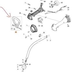 Manillar redondo completo desbrozadoras Oleo-Mac (4162042A) - Imagen 2