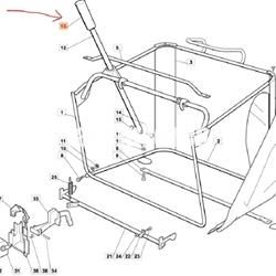 Manopla tubo vaciado saco tractores cortacésped Oleo-Mac  (G125394508) - Imagen 2
