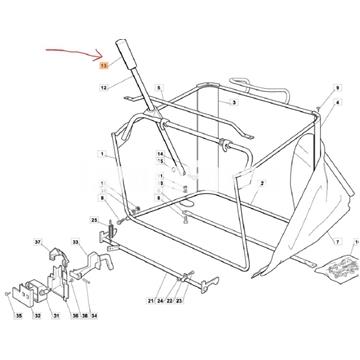 Manopla tubo vaciado saco tractores cortacésped Oleo-Mac  (G125394508) - Imagen 2
