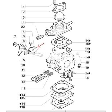 Mariposa carburador C1Q-E3 desbrozadoras Oleo-Mac(2318389) - Imagen 2