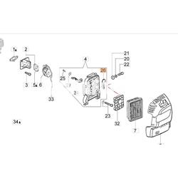 Mariposa cierre aire desbrozadoras Oleo-Mac (61250028BR) - Imagen 2