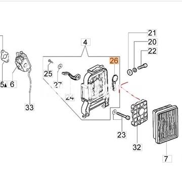 Mariposa cierre aire desbrozadoras Oleo-Mac (61250028BR) - Imagen 2
