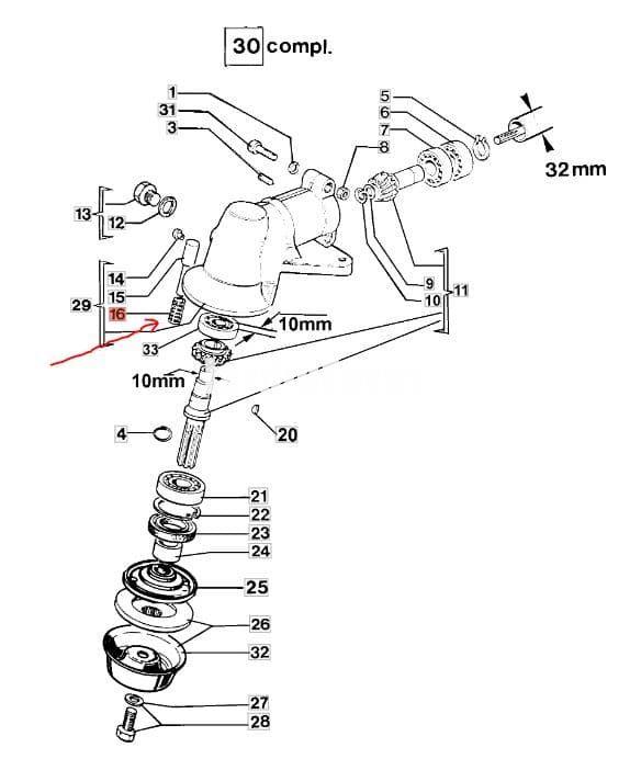 Muelle cabezal Efco 8510 Boss (4138290) - Imagen 2