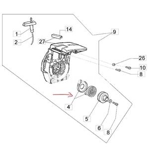 Muelle de arranque para motosierras Oleo-Mac (50050073) - Imagen 1